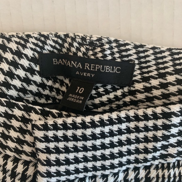 Banana Republic women’s black & white houndstooth pants size 10 - Picture 3 of 7